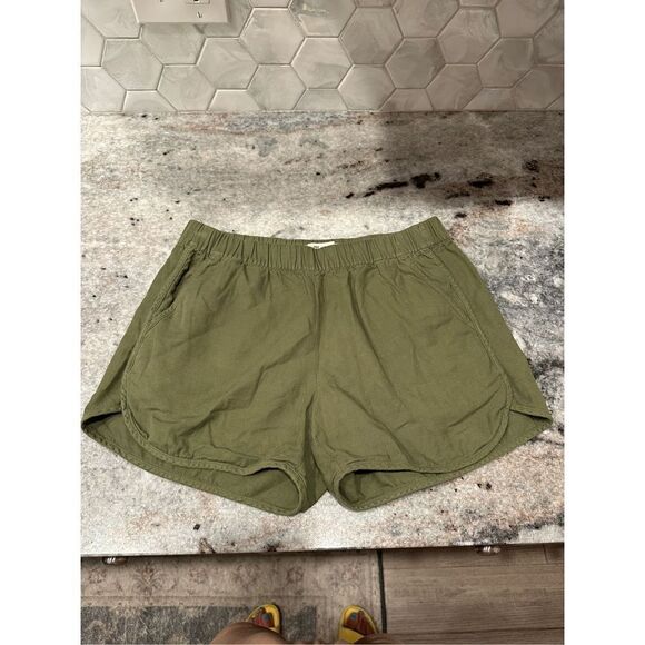 Madewell Green Elastic Waist Shorts X-Small - Picture 1 of 4
